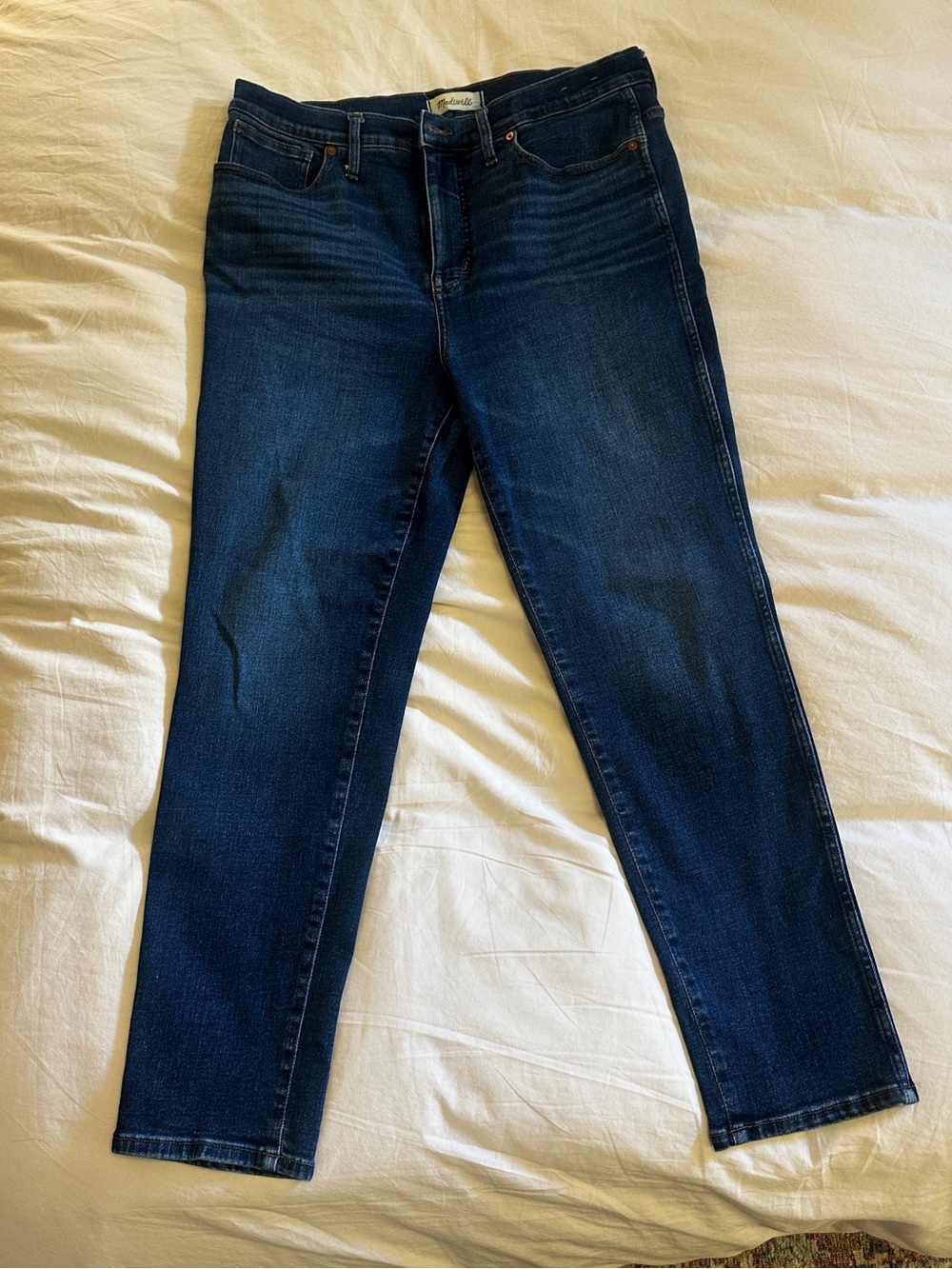 Madewell Dark Blue Straight-Leg Jeans